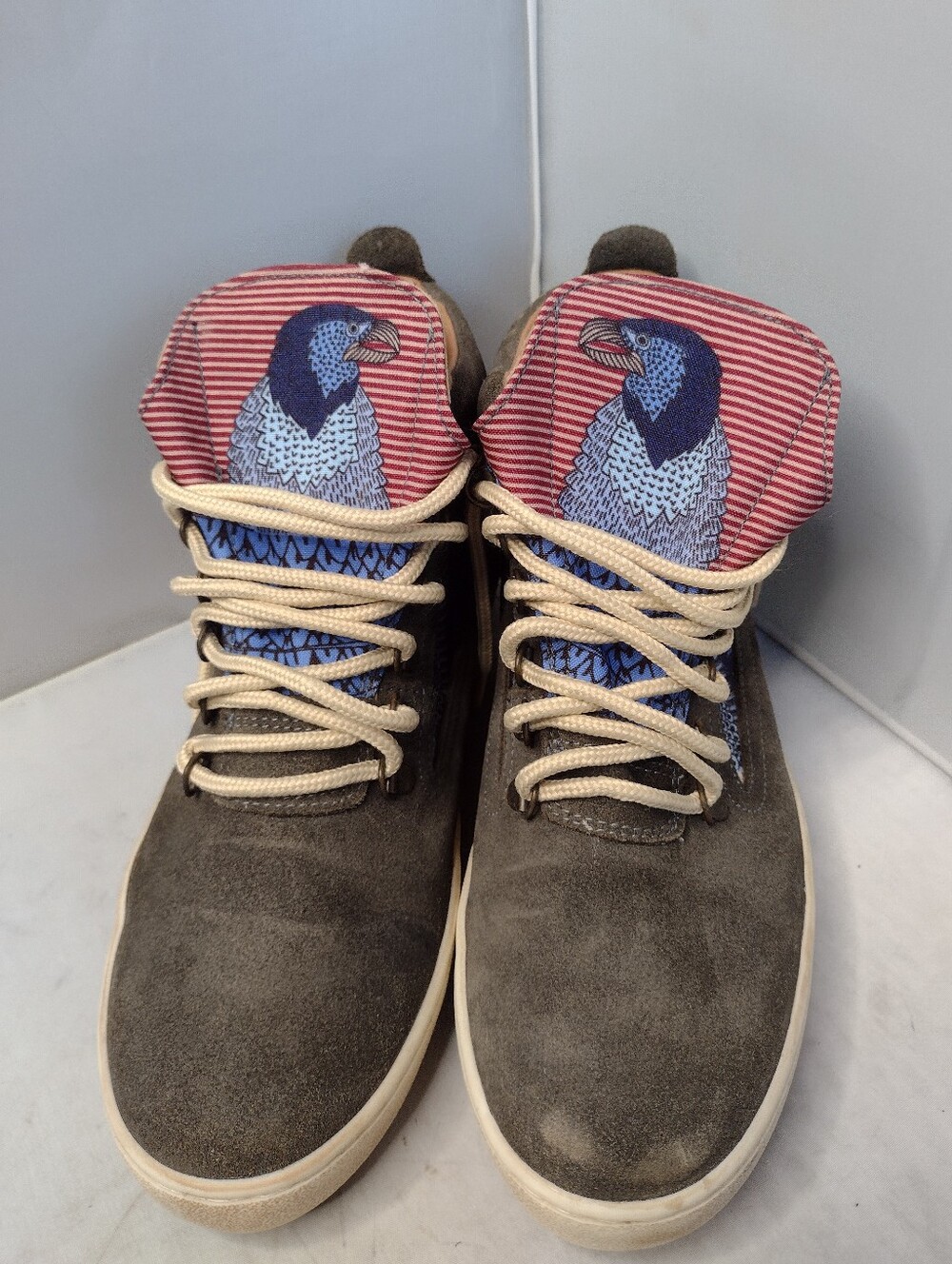 Inkkas Bald Eagle Suede Camping Boots  Unisex Mens 8 Womens 10 Bird W